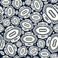 Seamless pattern rugby emblem N2