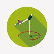Compass Pencil flat icon with long shadow eps10 N7