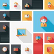 back to school ui flat background