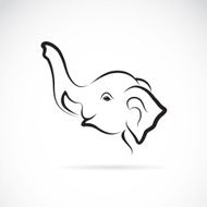 Vector image of an elephant N2