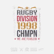 College rugby team emblem and icons