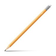 Wooden sharp pencil isolated on white background N3