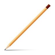 Wooden sharp pencil isolated on white background N4