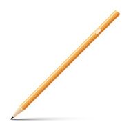 Wooden sharp pencil isolated on white background N5
