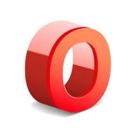 3d red letter O N2