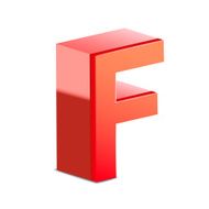 3d red letter F N5