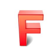 3d red letter F N6