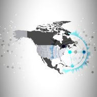 north america map background vector illustration for communication N2
