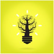 Tree of green idea shoot grow in a light bulb N3