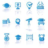 Education icon set vector N2