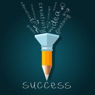 Success Creativity Concept with Pencil