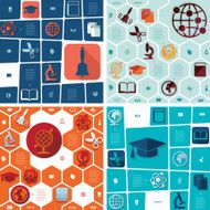Education flat infographic N136
