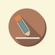 flat circle web icon writing pencil