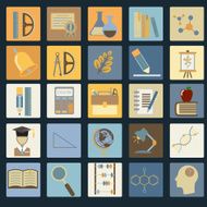 Education School Flat Icon Set N2