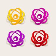 realistic design element atom N95