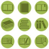 Vector Set of Books Icons N13