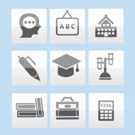 Education icon set vector N3