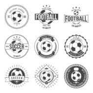 Soccer Football Typography Badge Design Element