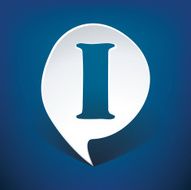 Bubble speech letter I