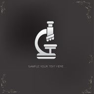 Microscope sign on grunge background vector
