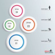 Infographics number options template N2