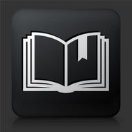 Black Square Button with Bookmark Icon N2