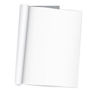 Vector blank page of magazine on white background