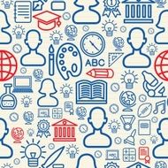 Education seamless pattern illustration