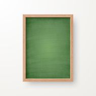 Blank Chalkboard with Wooden Frame on white background N3
