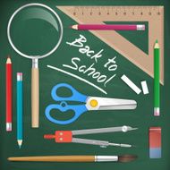 back to school tools object vector element N2