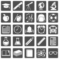 Vector Set of 25 School Icons N8