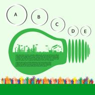 Go green concept Save world vector Illustration N21