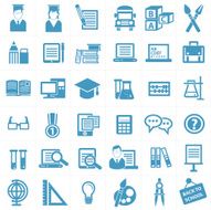 Education icon set vector N5