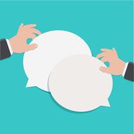 Vector modern flat bubble speech N4