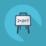 Flat modern design with shadow vector icons school board N2