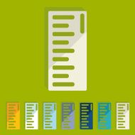 Flat design ruler N23
