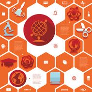 Education flat infographic N142