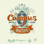 Campus rugby team emblem and icons N4