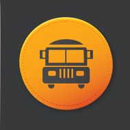 School bus button clean vector