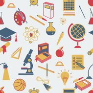 Background Back to school with education symbols