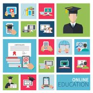 Online Education Flat Icons