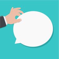 Vector modern flat bubble speech N5