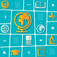 Education flat infographic N145