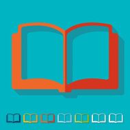 Flat design book N73