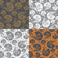 Seamless pattern rugby helmet N2