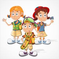 Schoolchildren vector N4