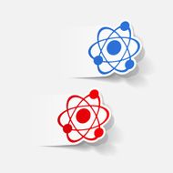 realistic design element atom N100