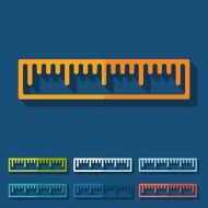Flat design ruler N24