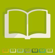 Flat design book N74