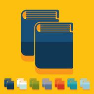 Flat design book N77